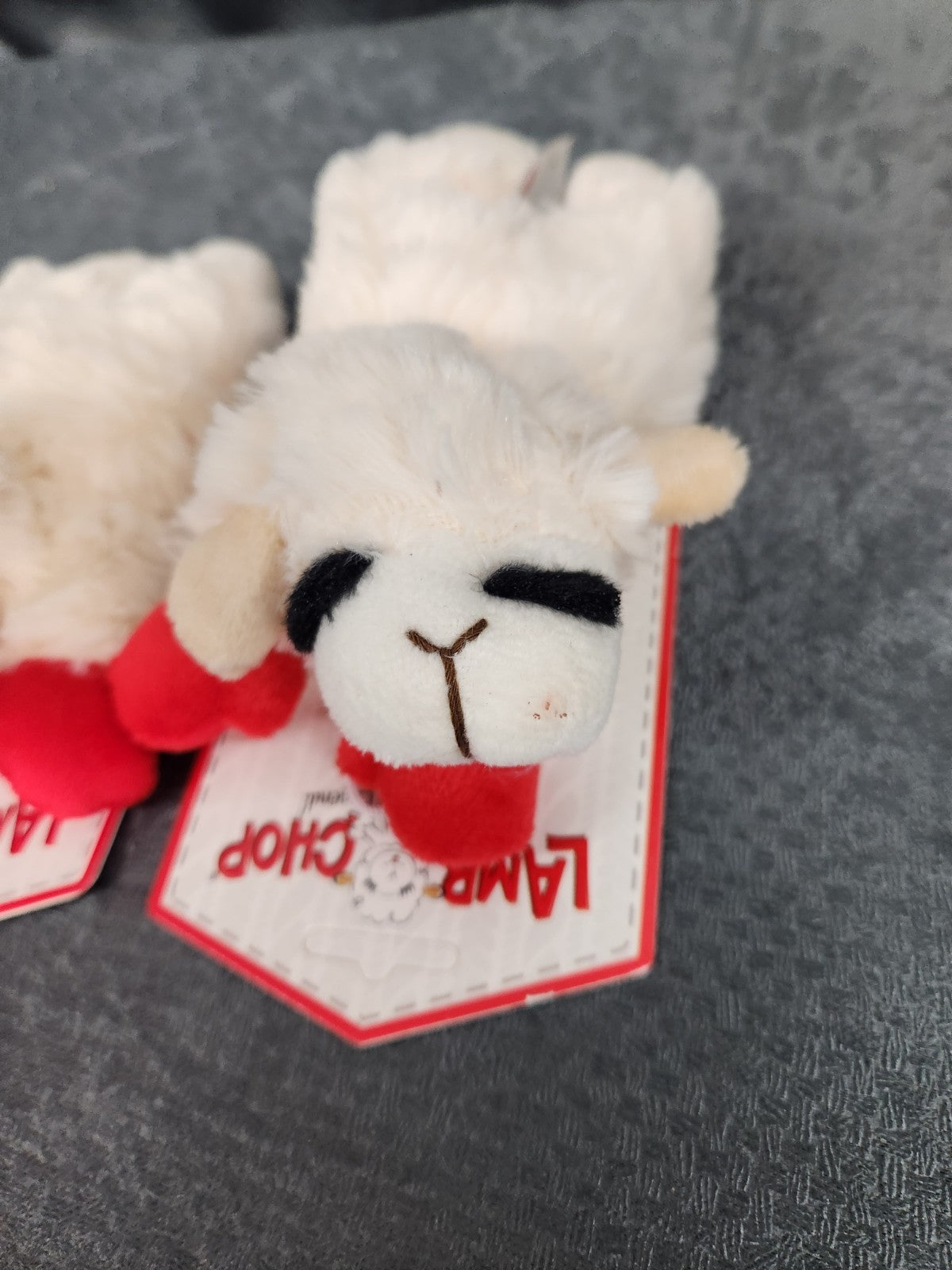 Multipet Lamb Chop Plush Dog Toys Lot of 3 Small White Plush Squeaky Toys NWT