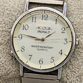 Timex Acqua Indiglo Quartz Watch Silver Tone Stretch Band Untested Parts Repair