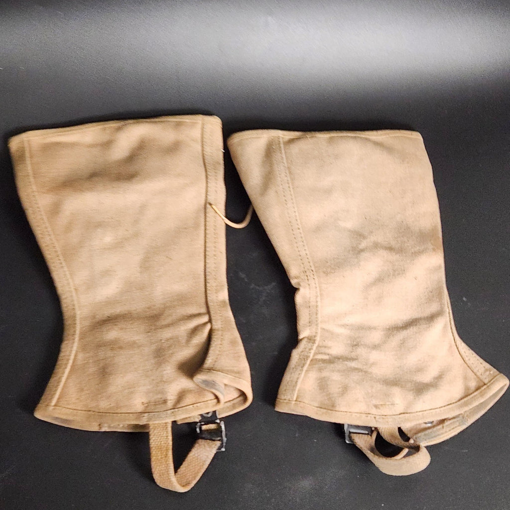 Vintage 1943 Gregory & Read Canvas Leggings Gaiters Khaki WW2 US Military Pair