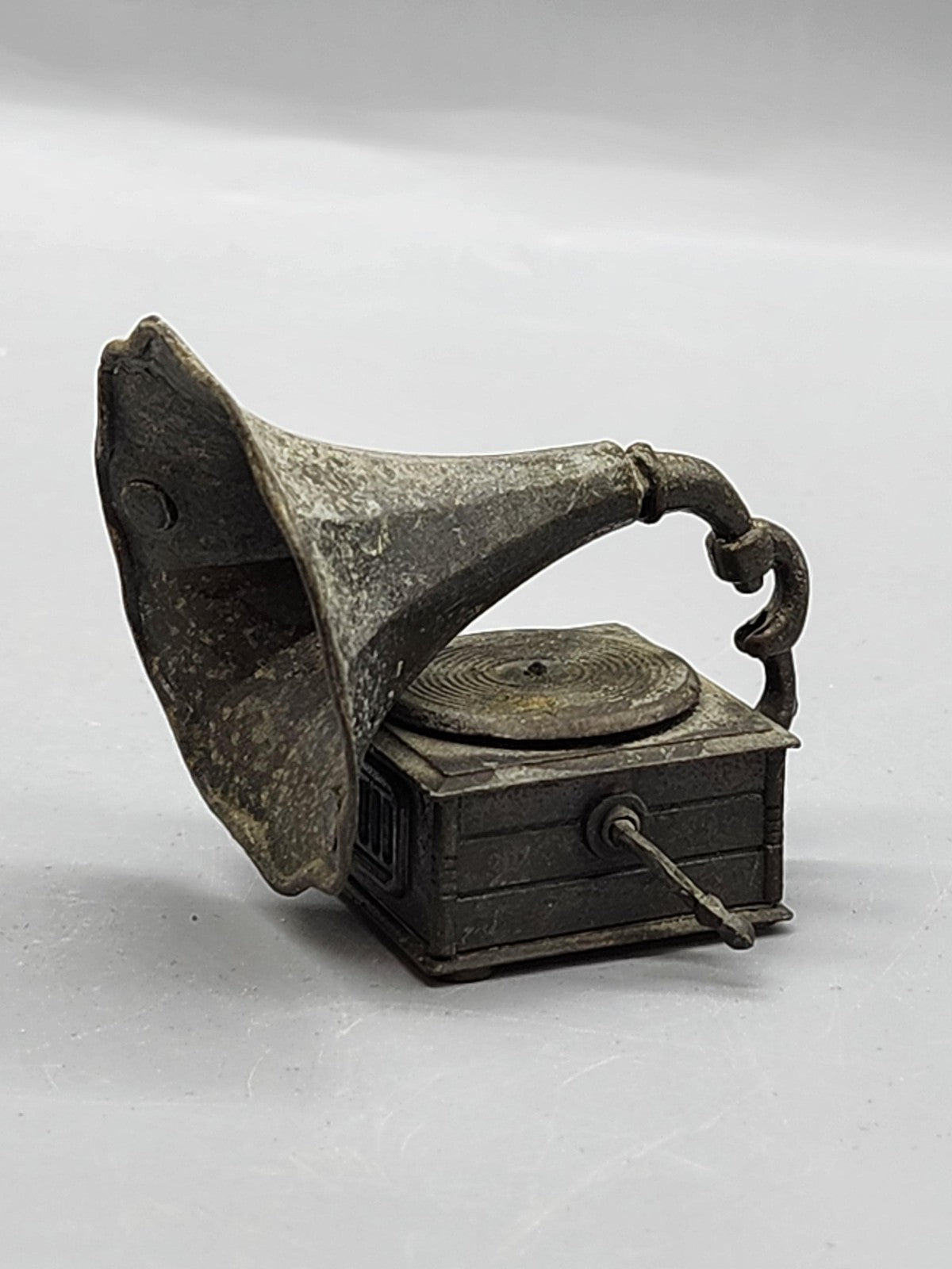 Vintage Gramophone Pencil Sharpener Mini Metal Phonograph Hong Kong Desk Decor
