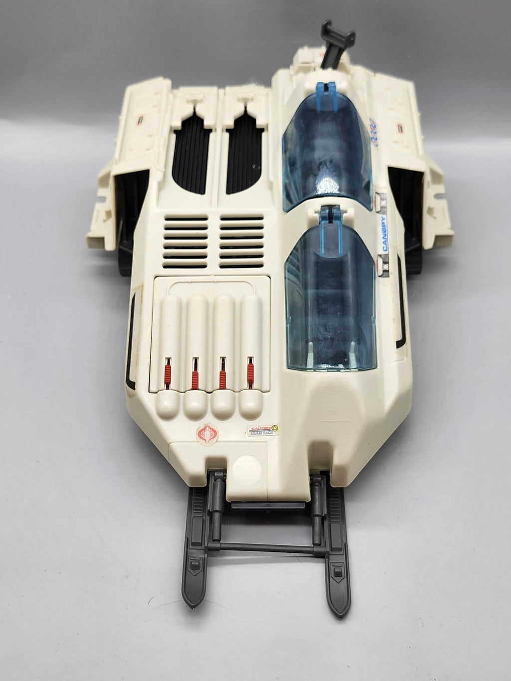 Vintage G.I. Joe Cobra Commander WOLF Vehicle Hasbro White Plastic Toy Loose