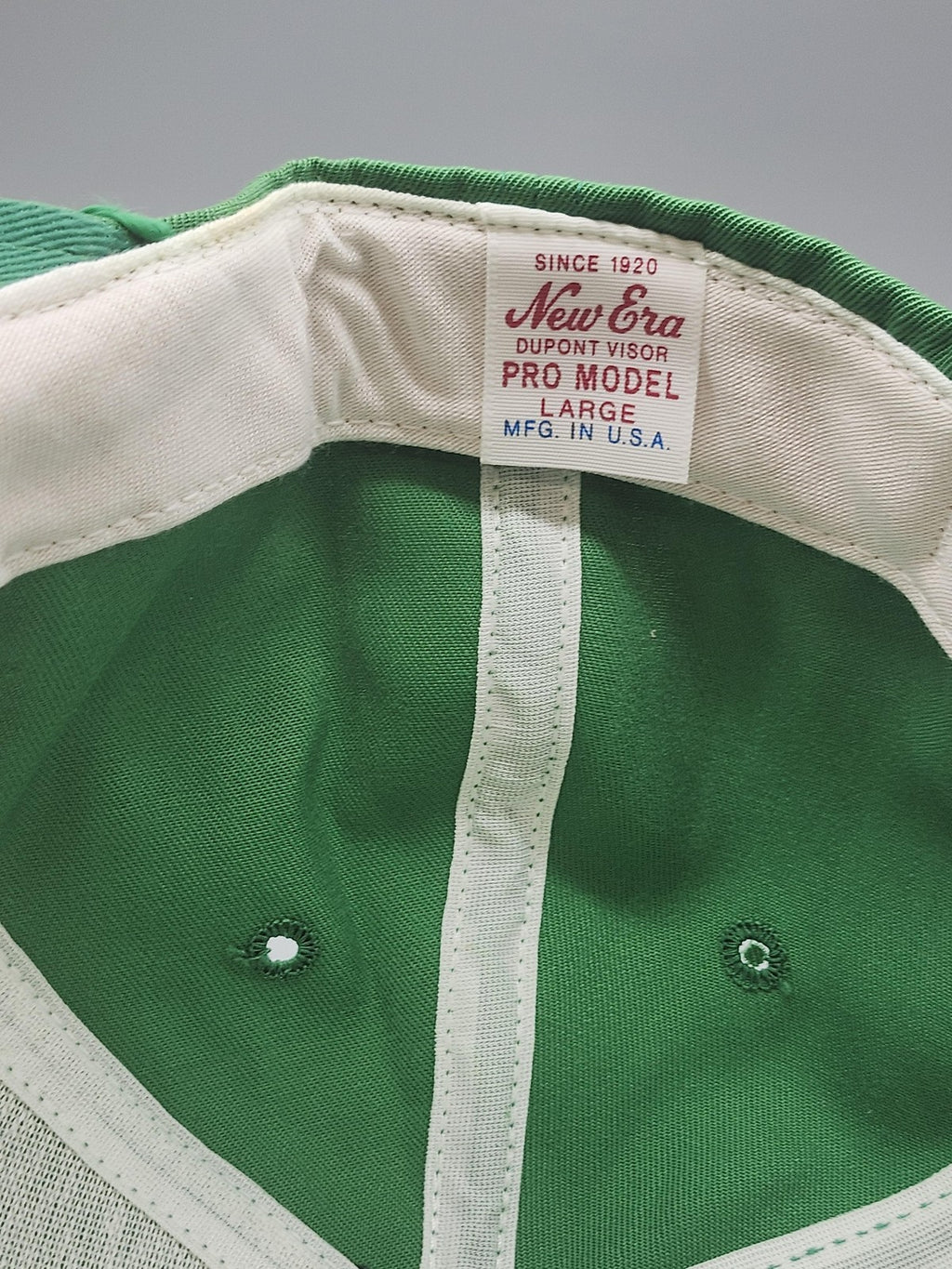 Vintage New Era Doral Park Hat Cap Snap Back Mens Large Green Golf 80s 90s
