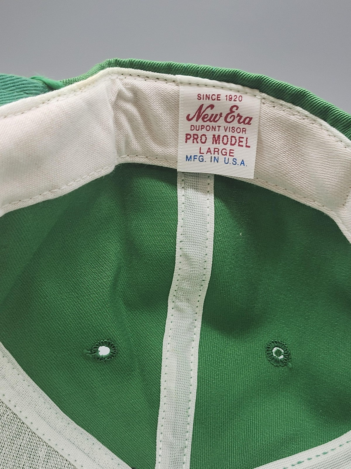 Vintage New Era Doral Park Hat Cap Snap Back Mens Large Green Golf 80s 90s