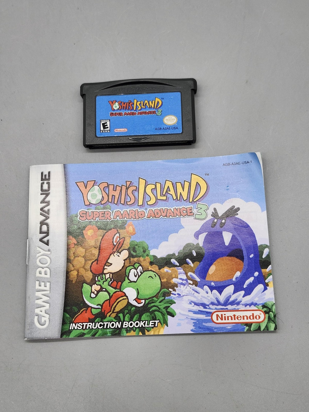 Yoshi's Island Super Mario Advance 3 Nintendo GBA Game Cart Manual E NTSC-U/C