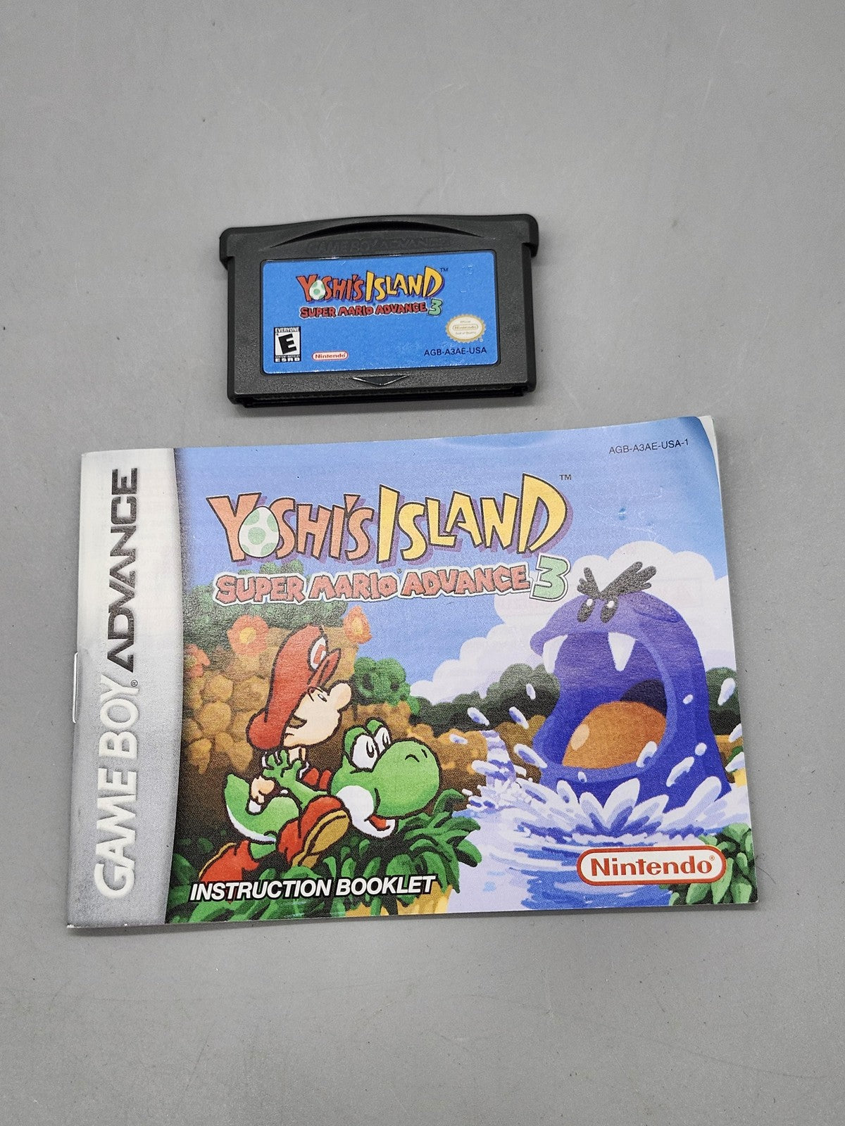 Yoshi's Island Super Mario Advance 3 Nintendo GBA Game Cart Manual E NTSC-U/C