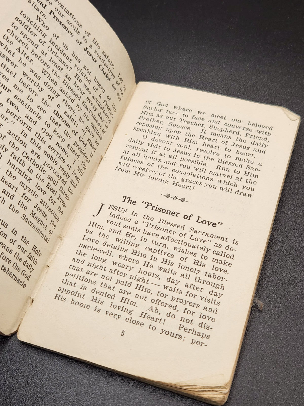 1930 My Daily Visit Catholic Prayer Book Pocket Devotional Benedictine Convent