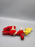 Vintage Dakin Dream Pets Red Reindeer Plush Small Yellow Antlers Japan Xmas