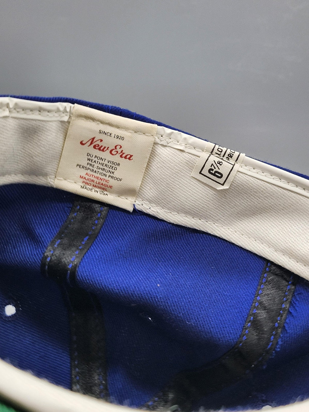 Vintage Brooklyn Dodgers Hat Cap Fitted Mens 6 7/8 MLB Baseball New Era Blue