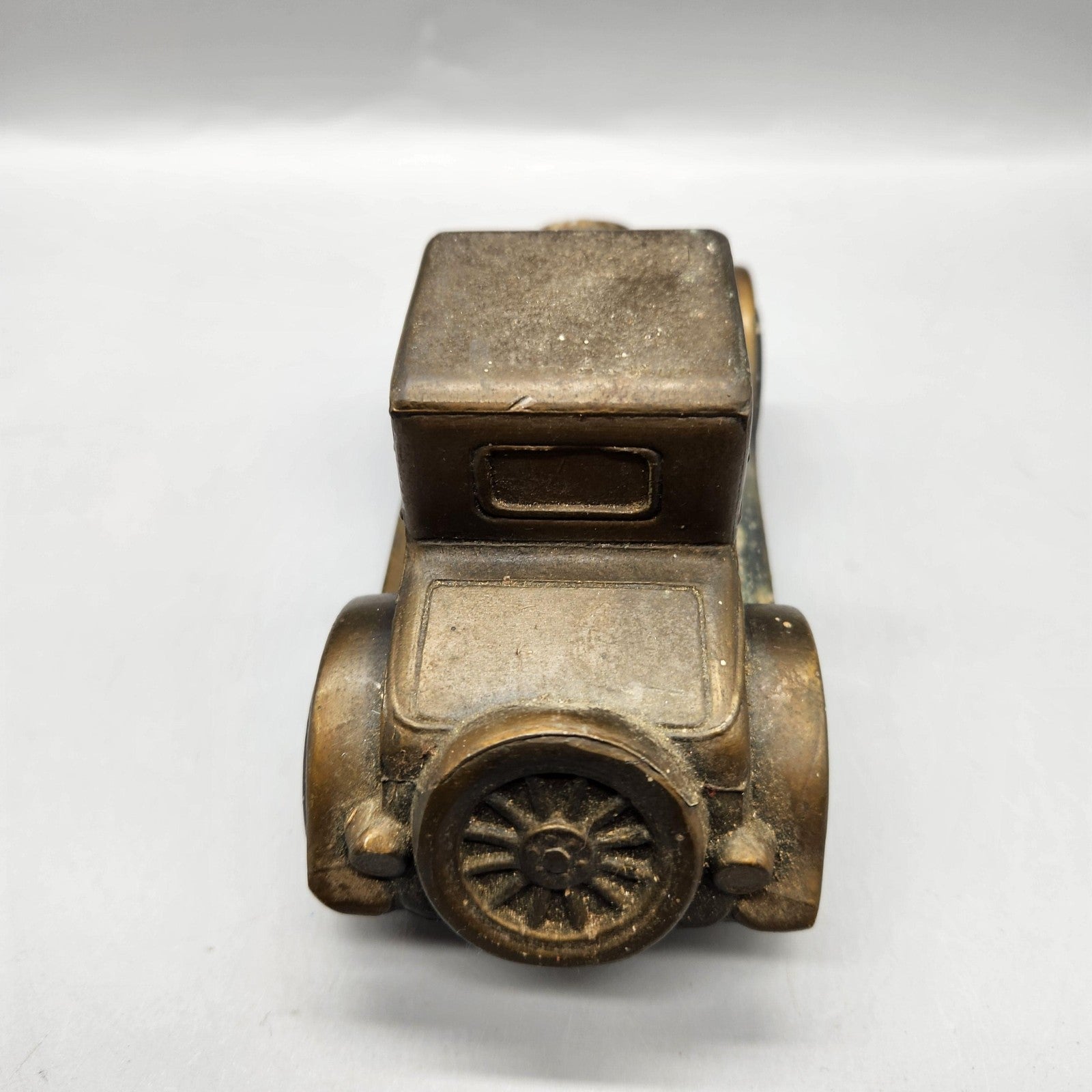 Vintage Banthrico Car Coin Bank Small Bronze Antique Auto Chicago USA Decor