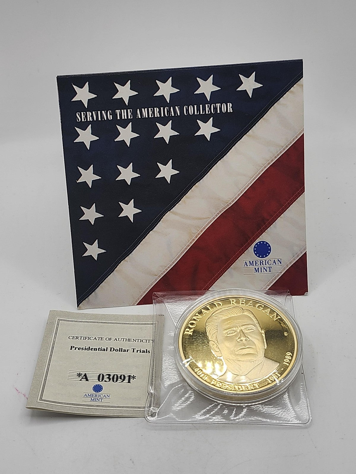 Ronald Reagan American Mint Presidential Dollar Trials Copper Proof Medal 2009