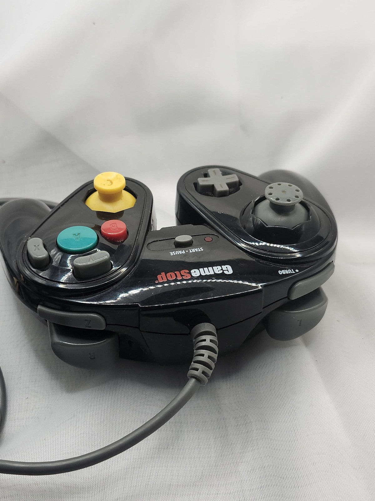 GameStop Black Wired Controller For Nintendo Wii Turbo Glossy Gamepad Console