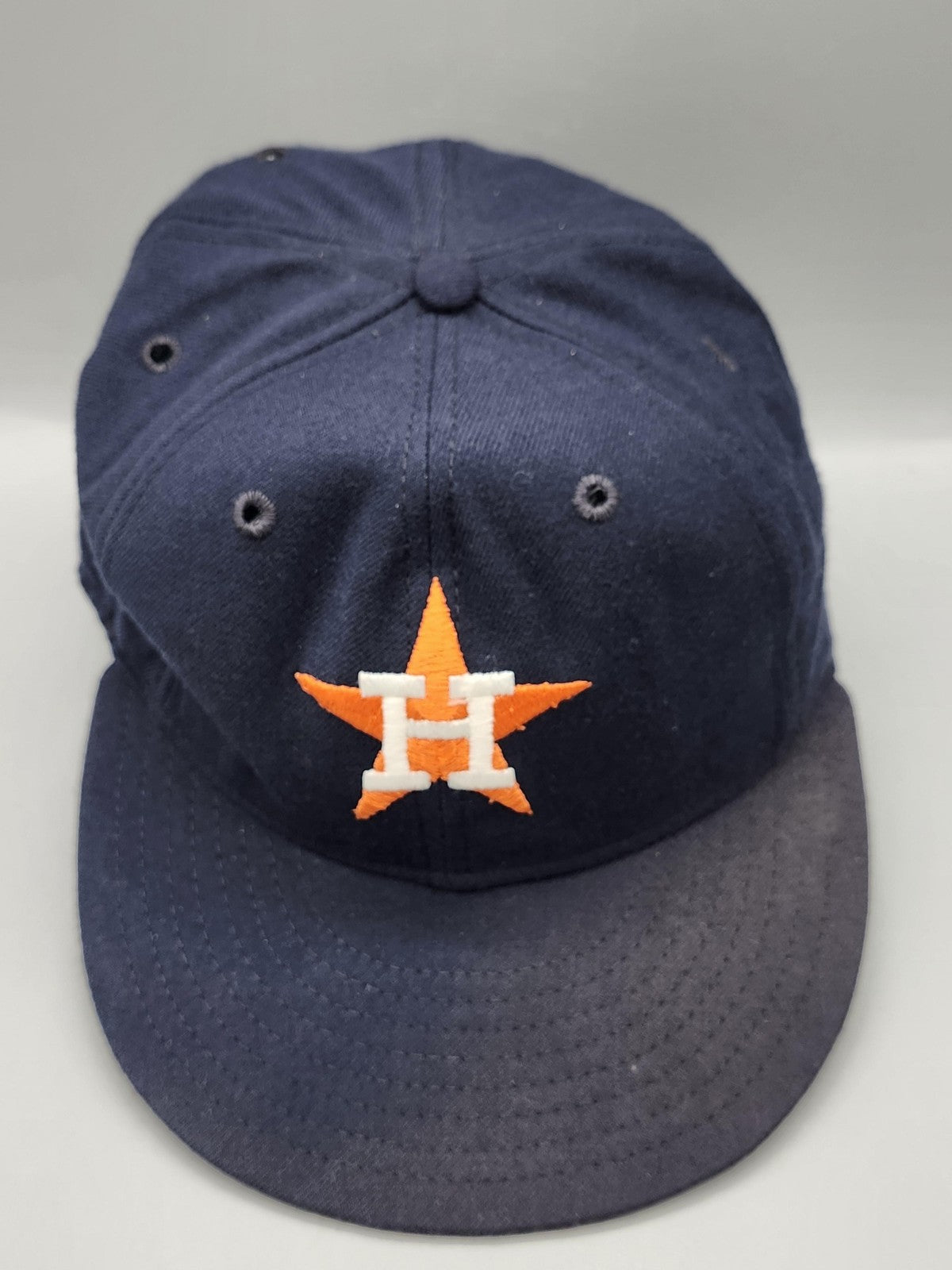 Vintage Houston Astros Hat Cap Fitted Mens 7 1/2 Blue MLB Baseball New Era Pro