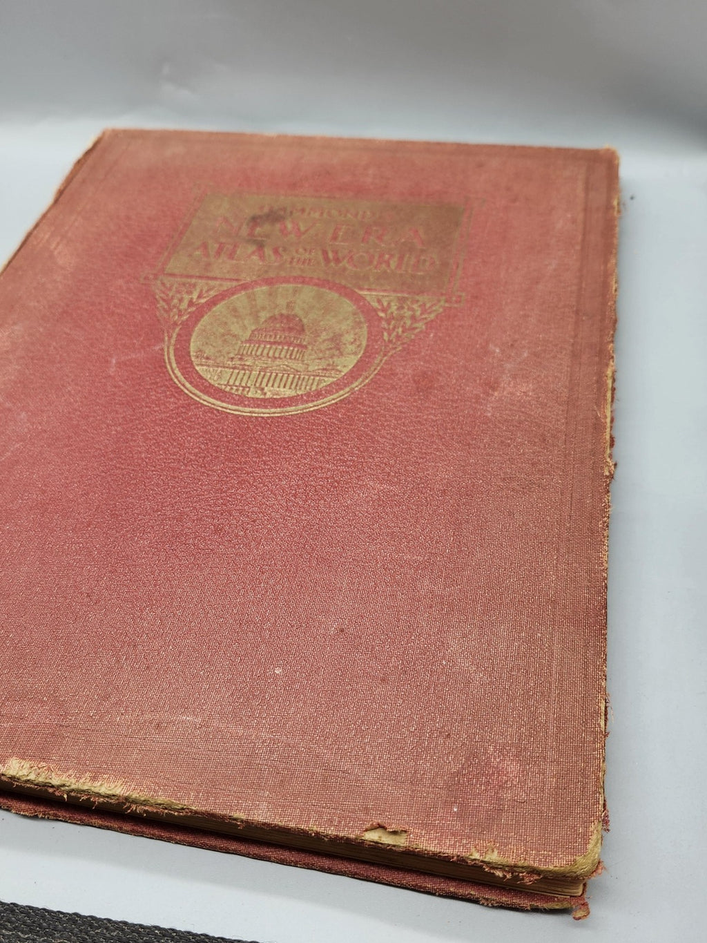 Vintage Hammond's New Era Atlas Of The World C.S. Hammond Red HC USA 1942 Maps