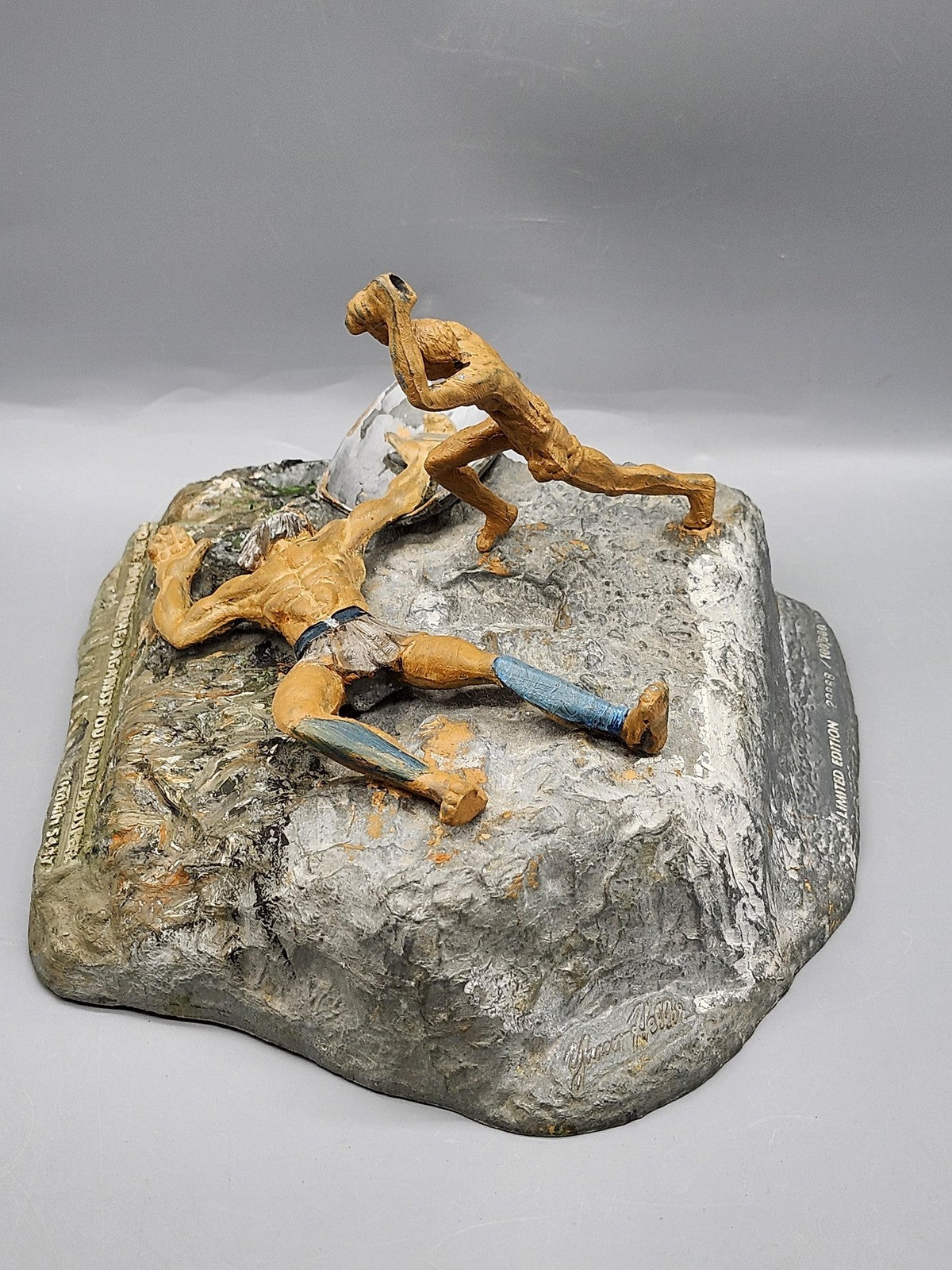 No Weapon Formed Against You Shall Prosper Christian Metal Figurine Gray Decor
