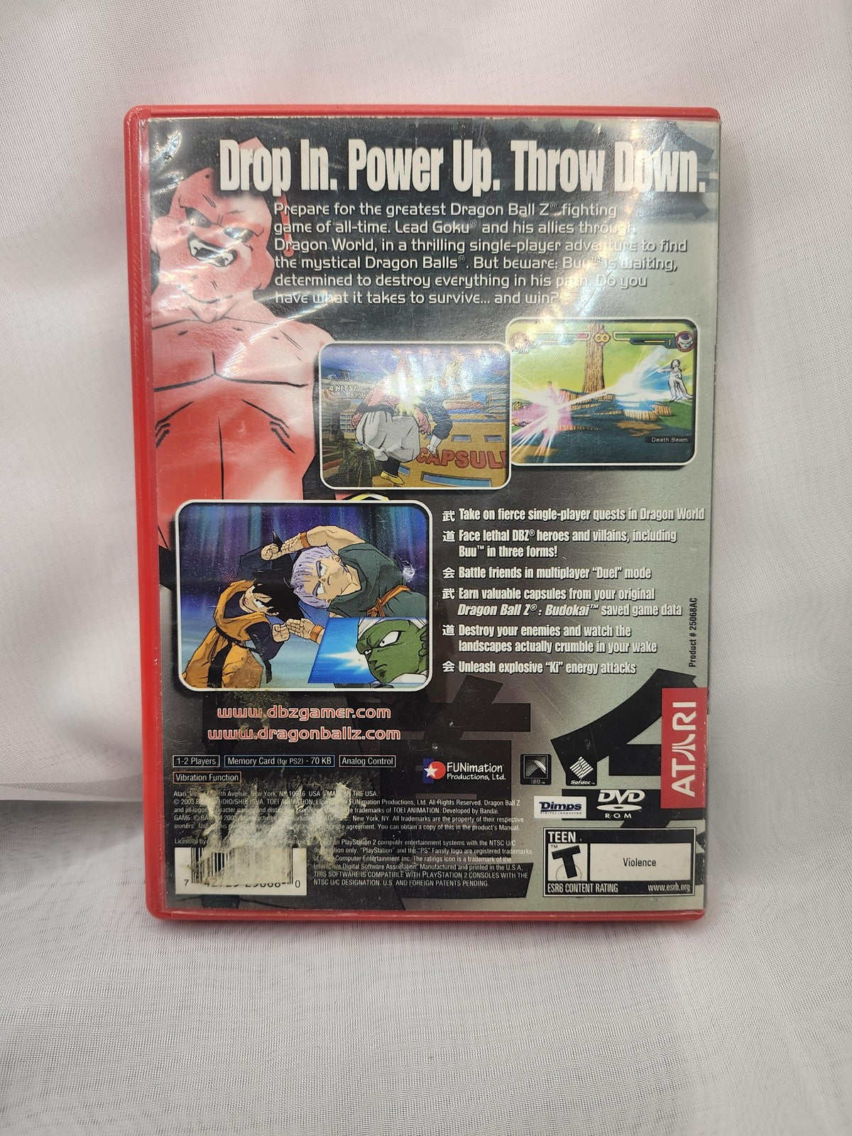 Dragon Ball Z Budokai 2 Sony PlayStation 2 Game CIB Atari NTSC-U/C 2003 T