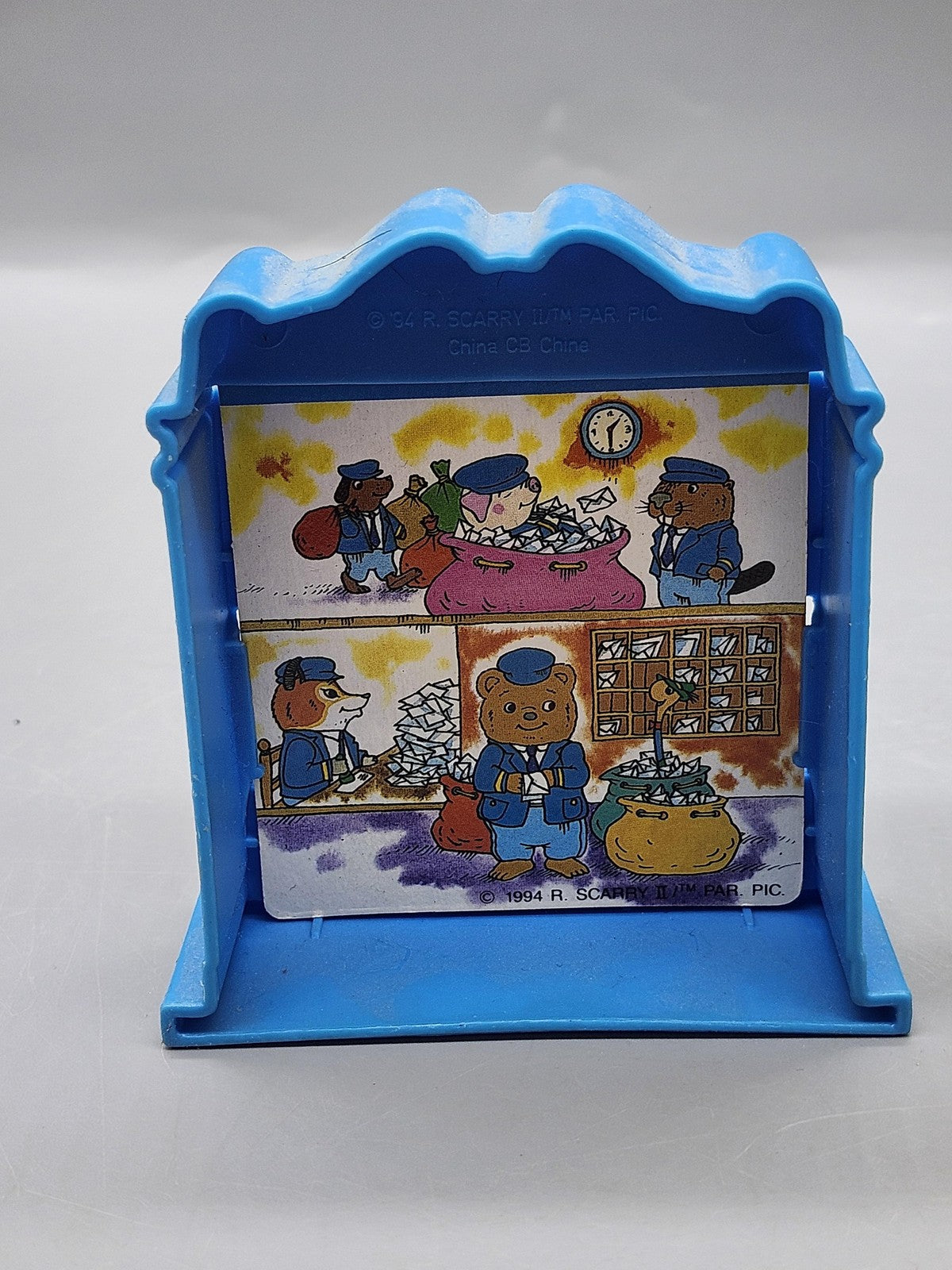 Vintage 1994 Richard Scarry Post Office School Toy Buildings Lot 2 Mini Plastic