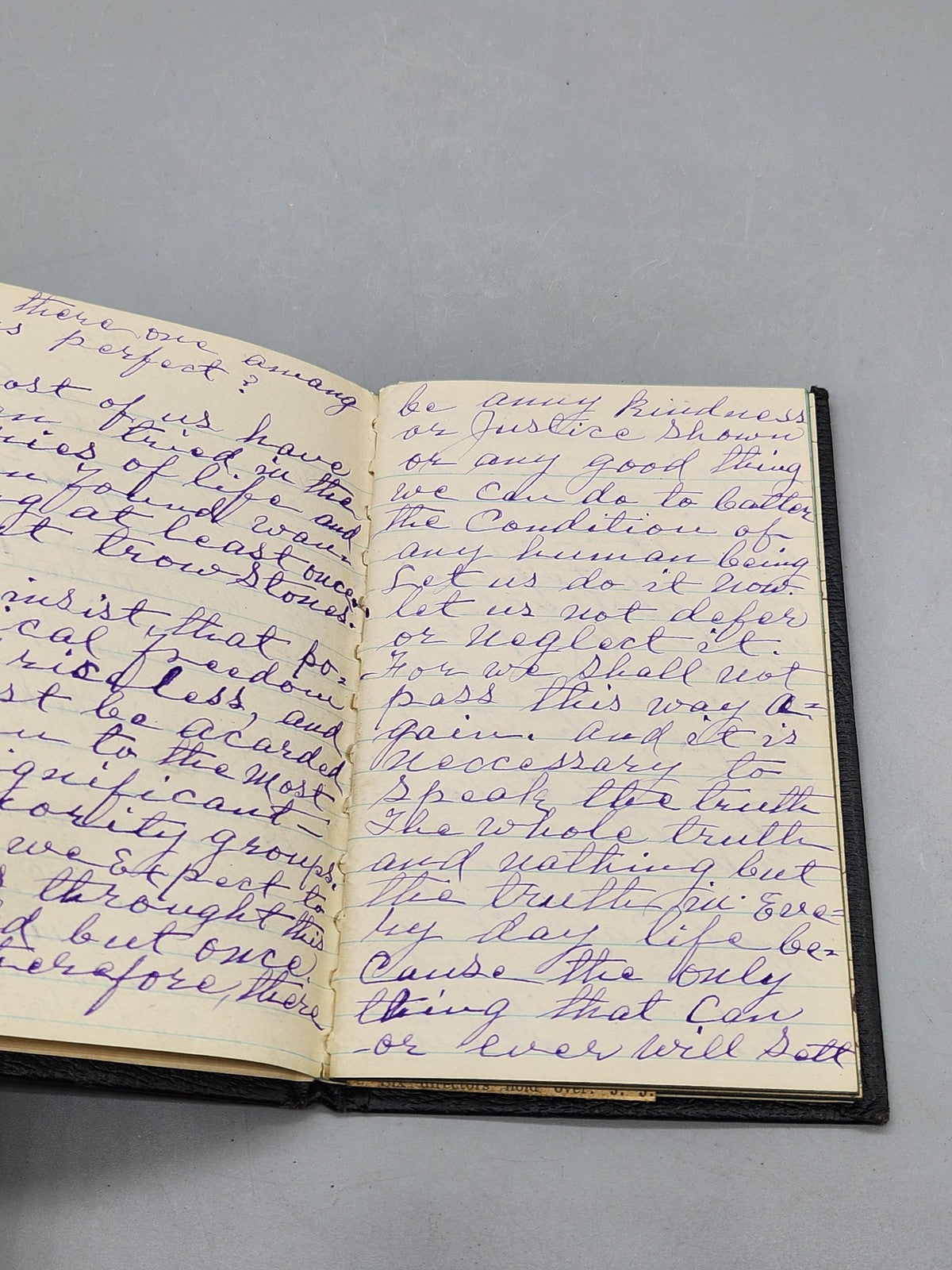 Vintage 1930 Memorandum Notebook John E Eklund Handwritten Journal Poetry Notes