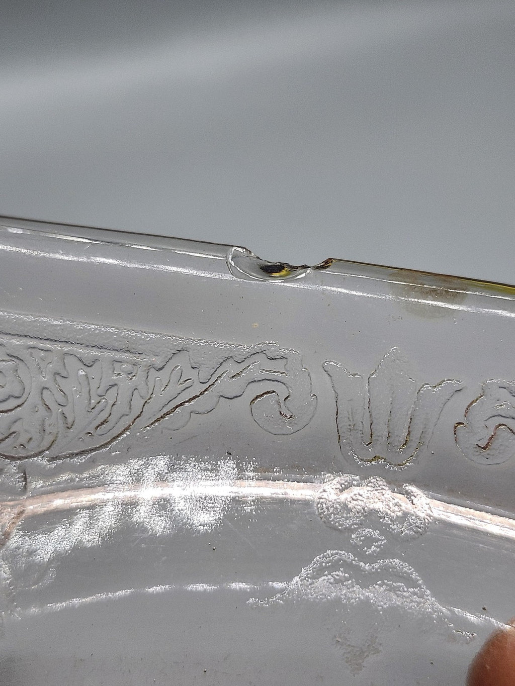 Vintage Pink Depression Glass Plate Floral Pressed Pattern Scalloped Art Deco