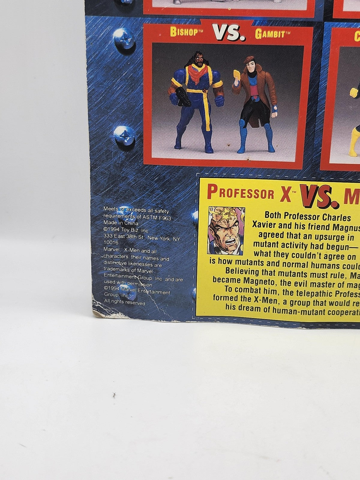 Vintage X-Men Steel Mutants Professor X Vs Magneto ToyBiz 1994 Diecast Carded