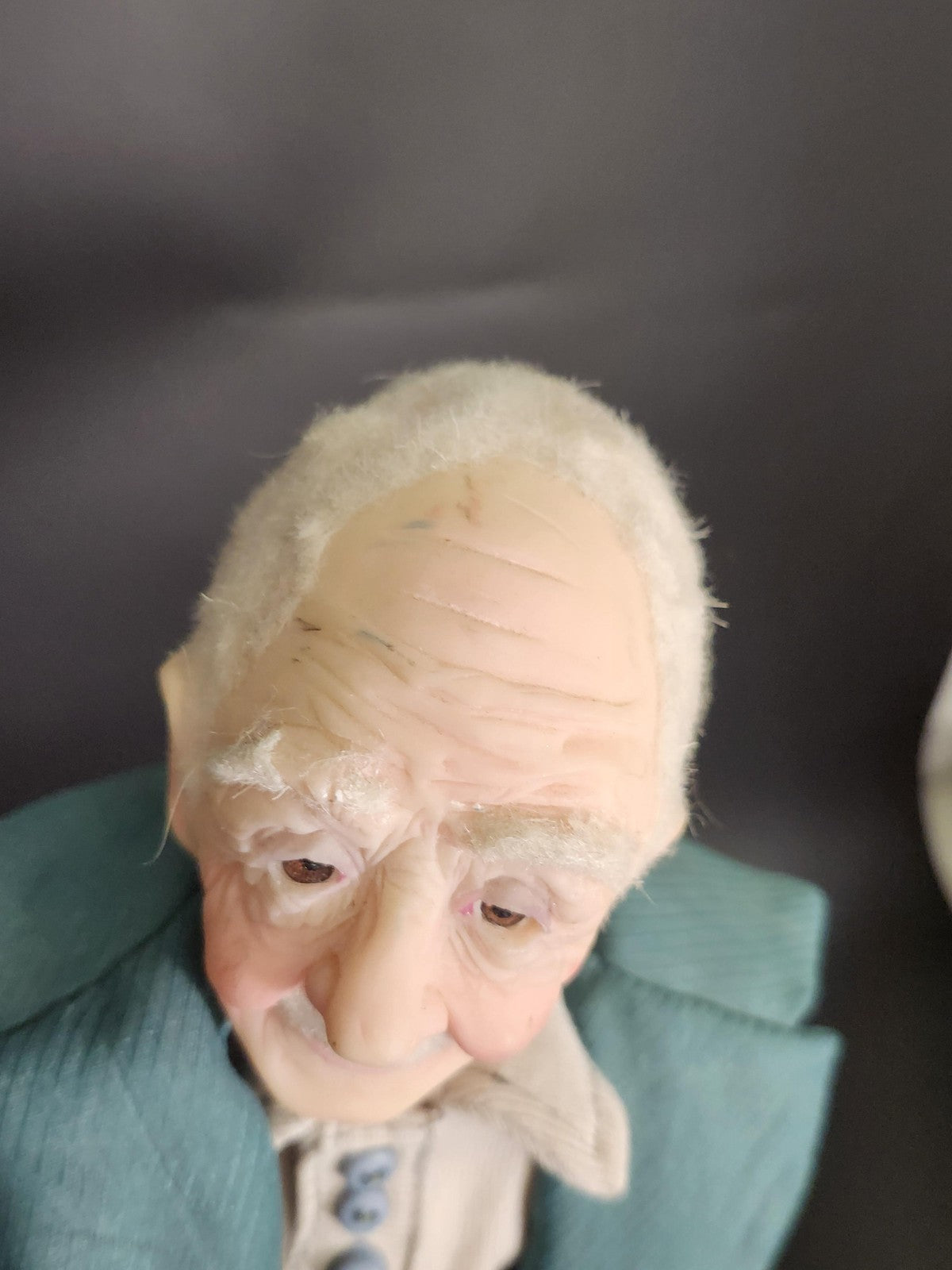 Artist Polymer Character Doll White Hair Plaid Pants Jacket Shoes 18 In Stand
