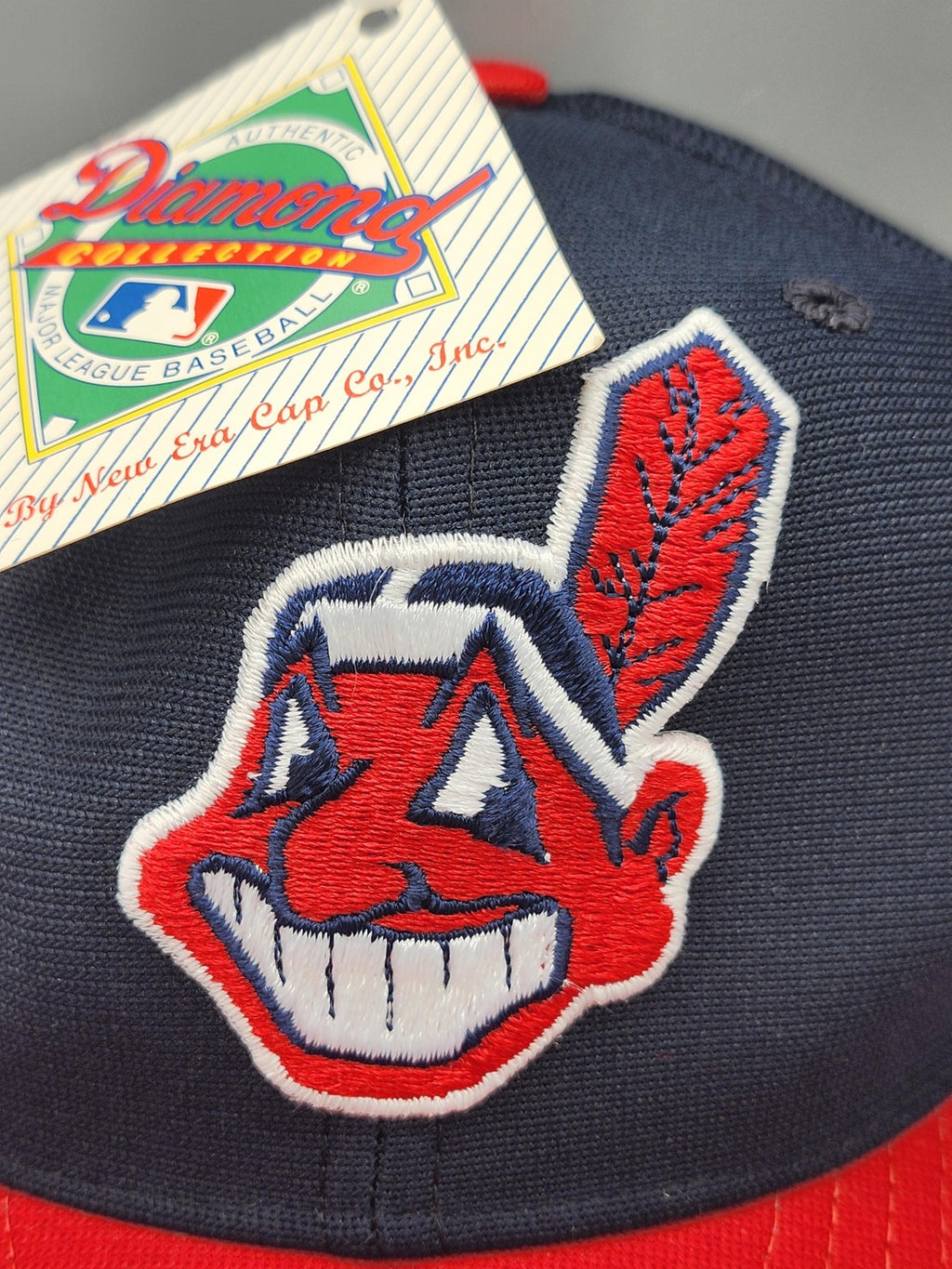 Vintage Cleveland Giants Hat Cap Fitted Mens 6 7/8 MLB Baseball New Era Blue Red