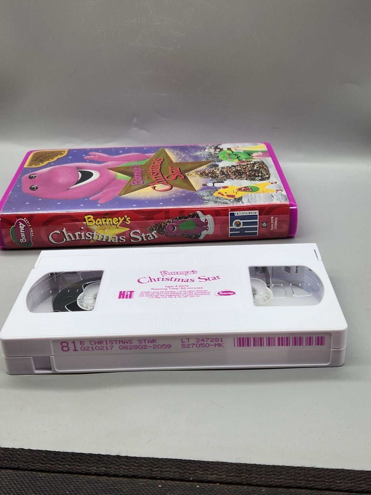 Barney’s Christmas Star VHS 2002 HIT Entertainment Holiday Movie Tested Kids...