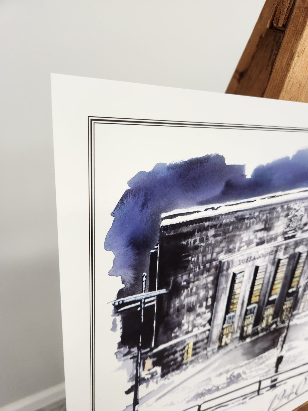 Buffalo Memorial Auditorium 1940 First Snow Storm Art Print KeyBank WKBW 20x16