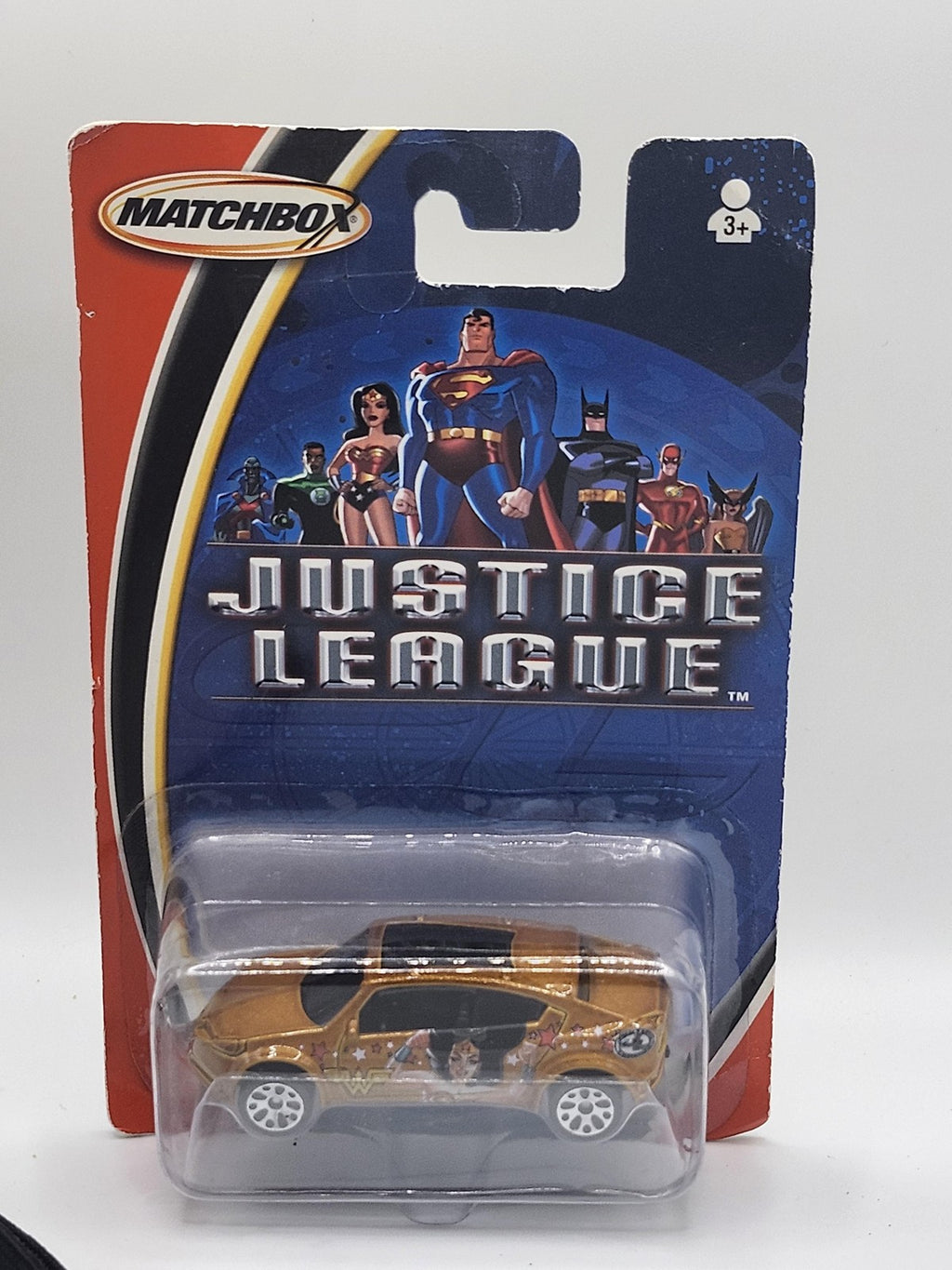 Vintage Matchbox Justice League Wonder Woman 1:64 Diecast Car Gold New Carded