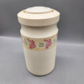 Dixie Beige Plastic Bathroom Toothbrush Holder Case Floral Inspirational Decor