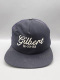 Vintage Gilbert Hat Cap Snap Back Mens One Size Blue Mesh Trucker Script 80s
