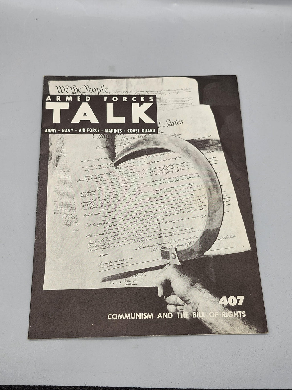 Vintage Armed Forces Talk 407 Communism And Bill Of Rights US Military Booklet