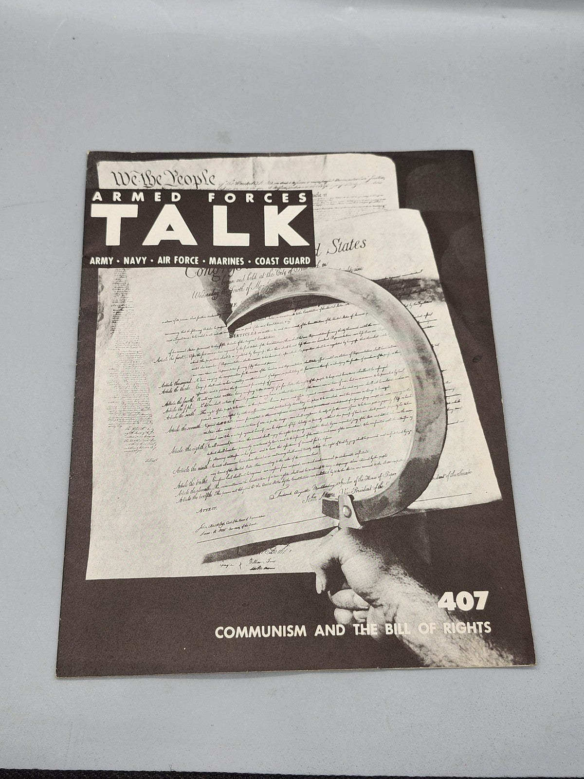 Vintage Armed Forces Talk 407 Communism And Bill Of Rights US Military Booklet