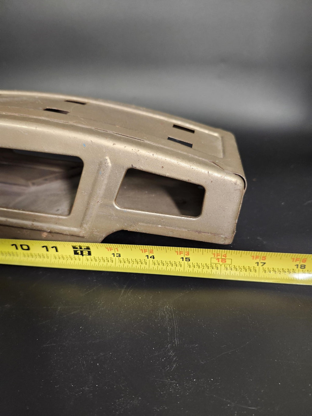 Vintage Structo Auto Haul Car Transporter Pressed Steel Brown Toy Loose Trailer