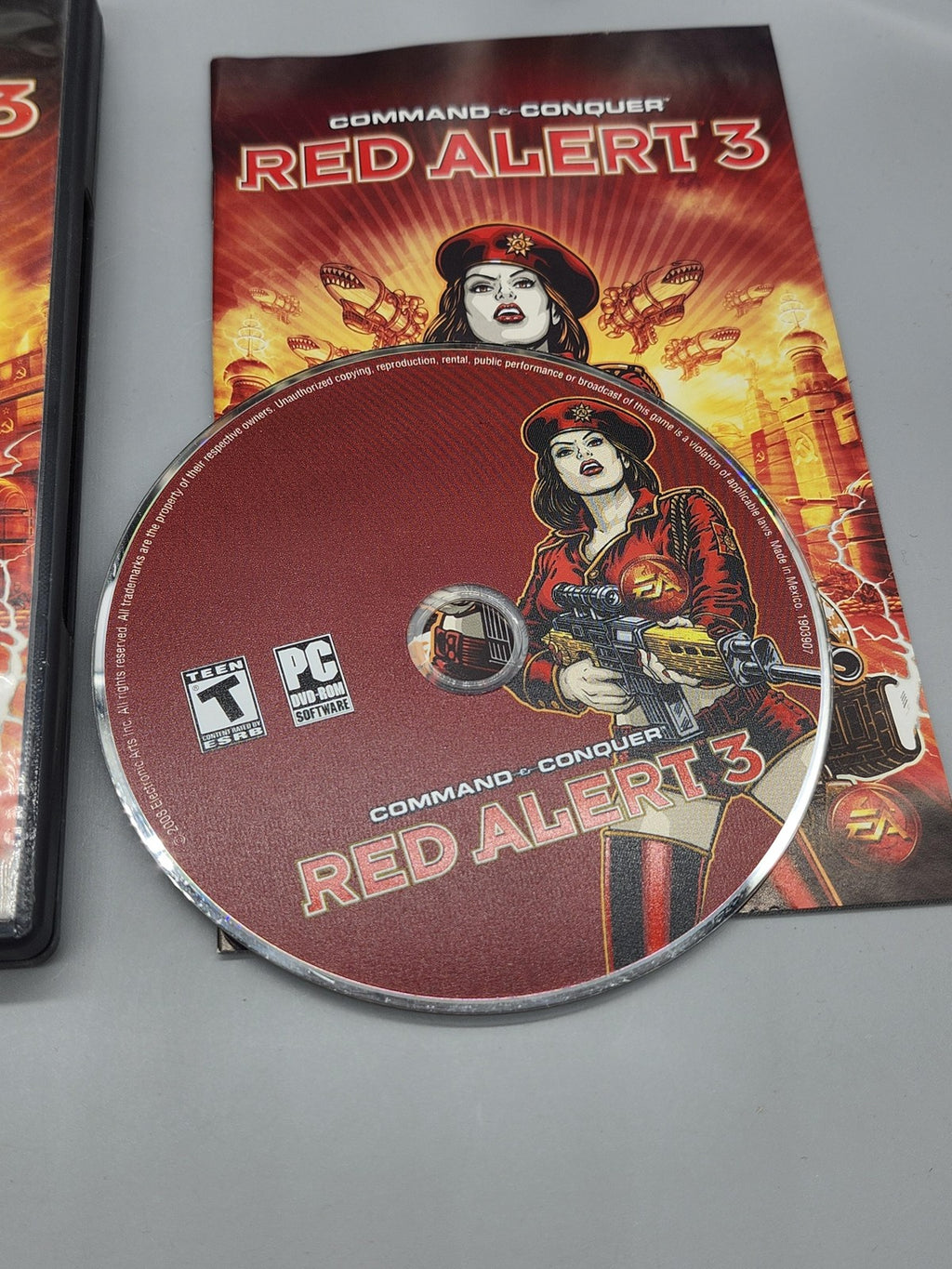 Command & Conquer Red Alert 3 PC DVD Game Manual EA T Teen Strategy War