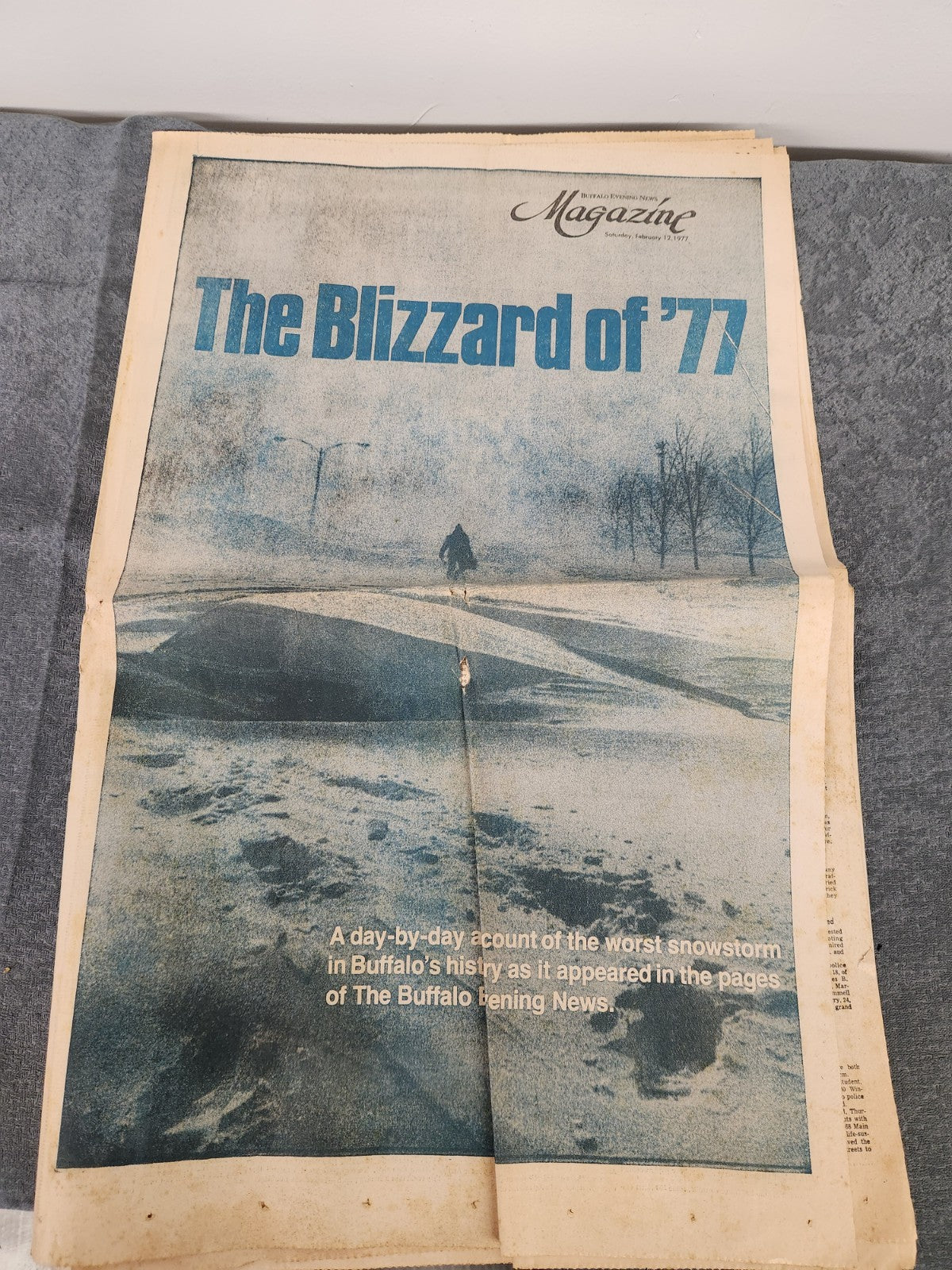 Vintage 1977 Buffalo Evening News Blizzard of '77 Special Magazine Newspaper...