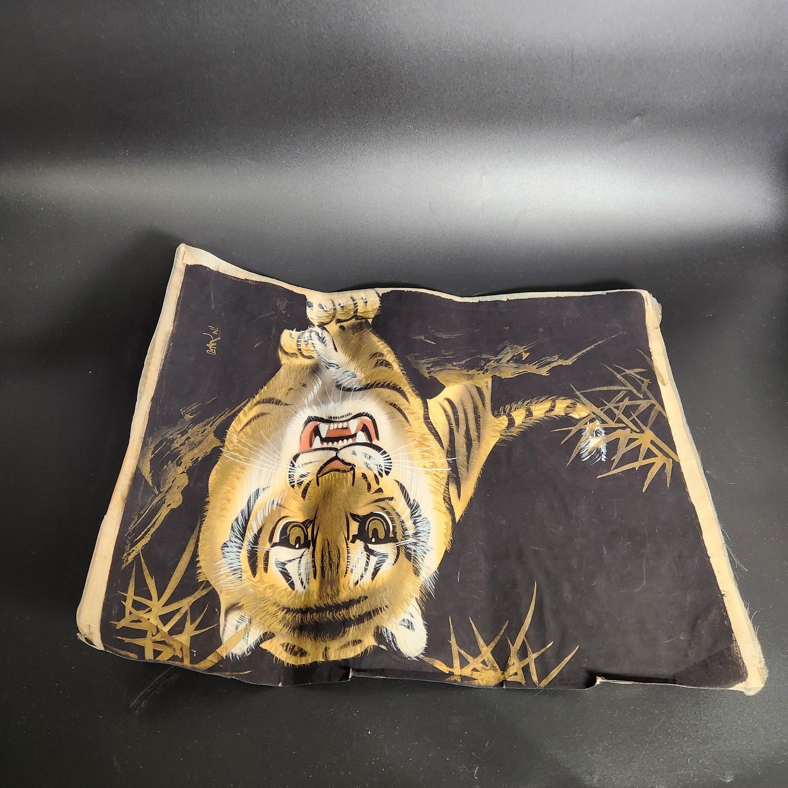 Tiger Bamboo Original Painting On Paper Unframed Wildlife Art 13x18 Signed OOAK
