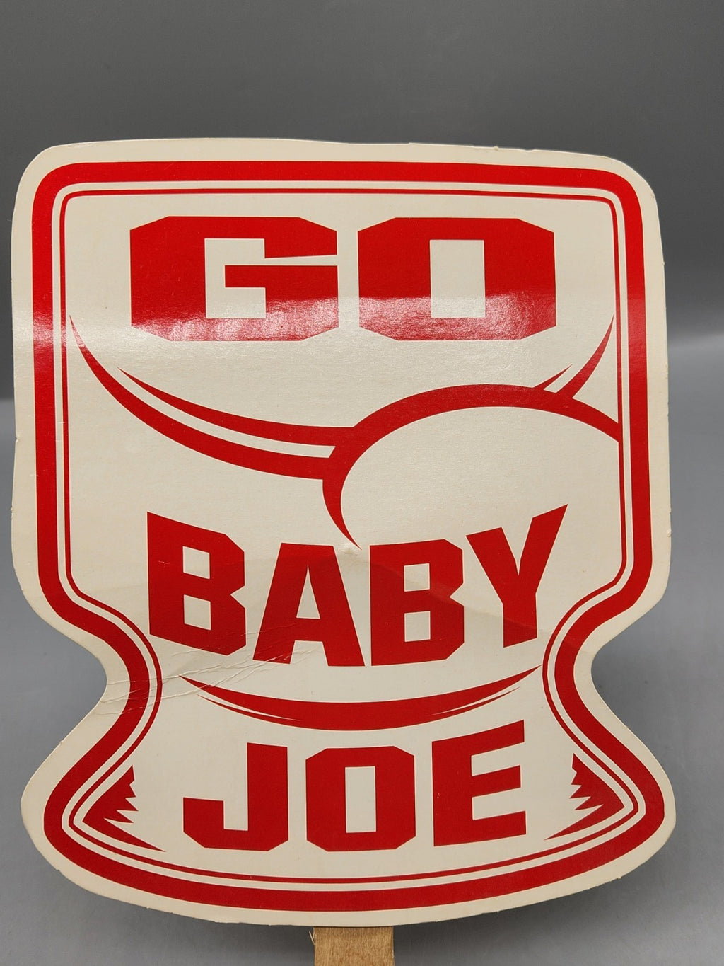 Vintage Go Baby Joe Buffalo WBUF 92.9 Chevrolet Promotional Hand Fan Advertising
