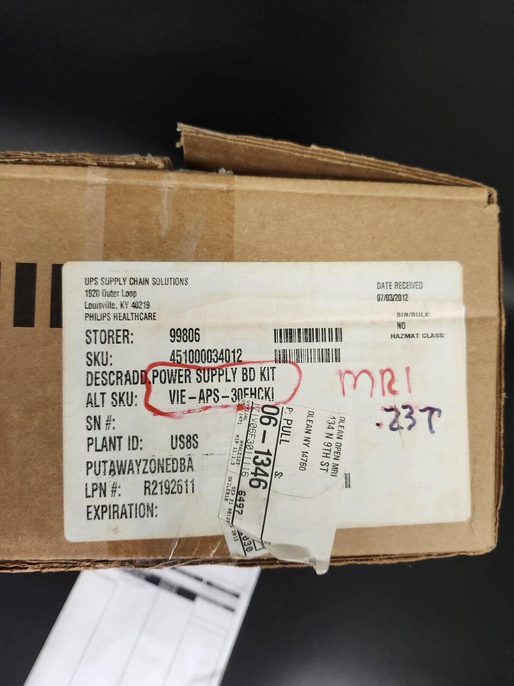 Philips 451000034012 Power Supply BD Kit VIE-APS-30EHKIT Medical MRI PSU Board