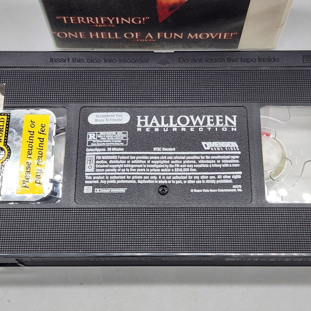 Halloween Resurrection VHS 🎬 Retro Horror Classic – Video Store Era Tape
