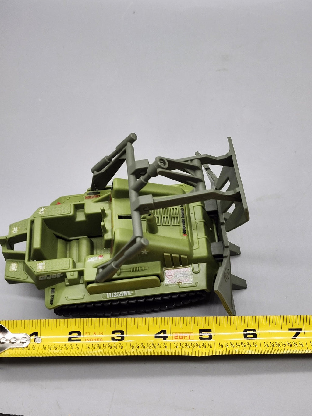 Vintage 1985 Hasbro G.I. Joe Bomb Disposal Car Plastic Toy Green Vehicle Loose