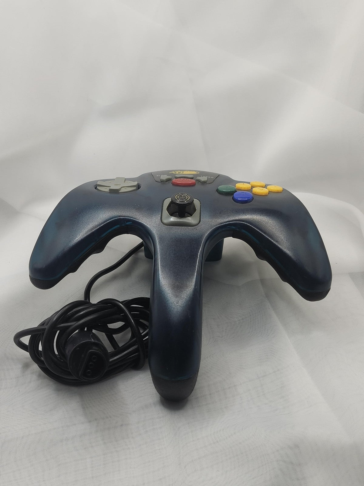 Mad Catz Blue Wired Controller Gamepad For Nintendo 64 N64 Turbo Slow Buttons