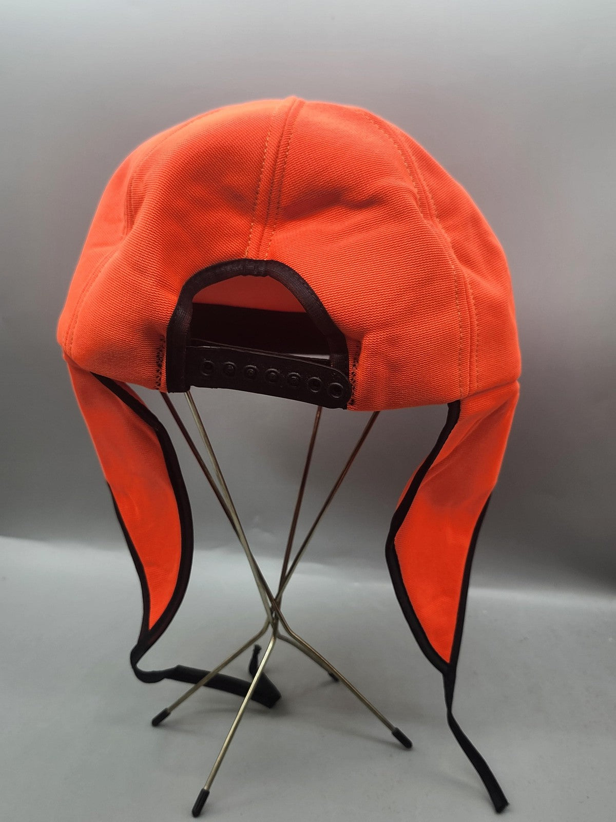 Vintage New Era Hat Cap Snap Back Mens One Size Orange Trapper Hunting 80s