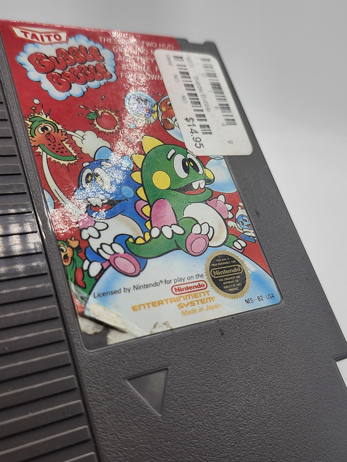 Bubble Bobble Nintendo NES Game Cartridge Taito NTSC-U/C 1988 Arcade Platformer