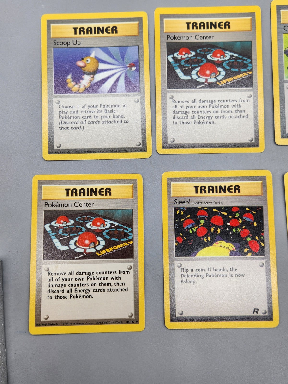 Vintage Pokémon Trainer Card Lot WOTC Base Set Team Rocket 9 Cards Pokemon