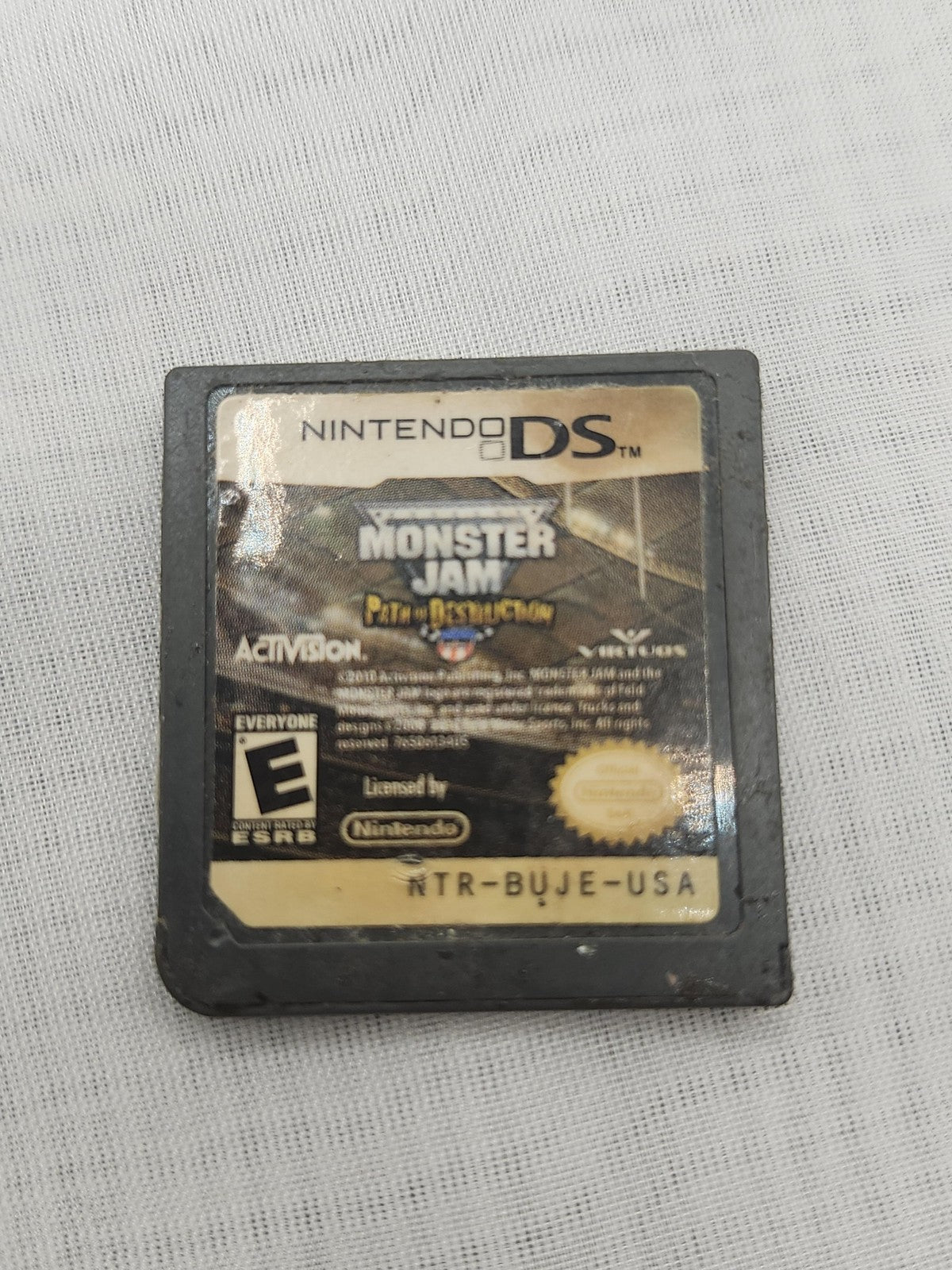 Monster Jam Path Of Destruction Nintendo DS Game Cart Activision NTSC-U/C 2010