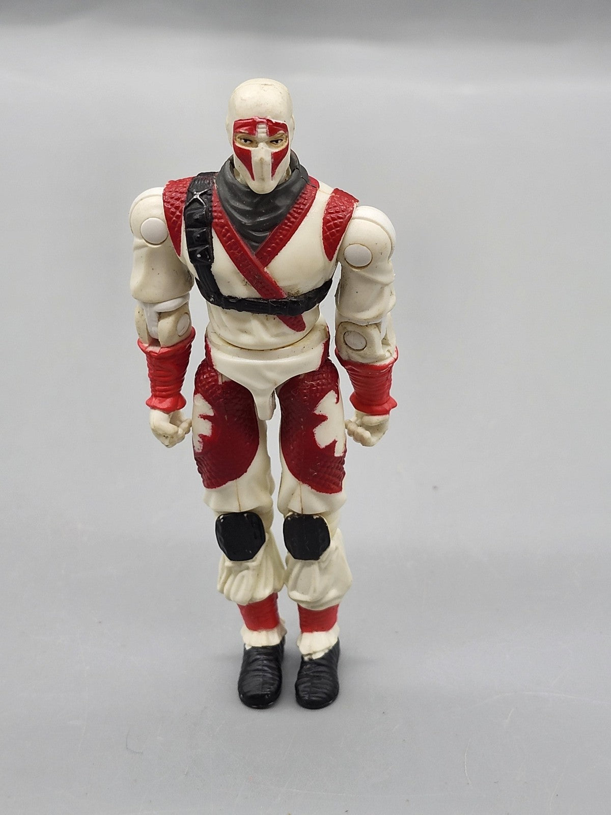 Vintage 1988 G.I. Joe Storm Shadow Action Figure Hasbro White Plastic Toy Loose