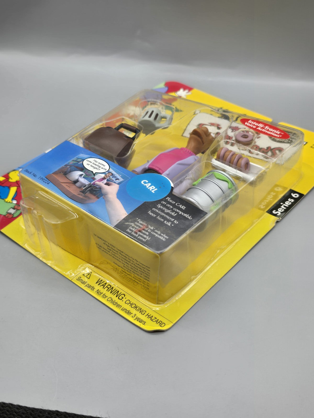 The Simpsons Carl Interactive Figure Playmates 2001 Sealed World of Springfield