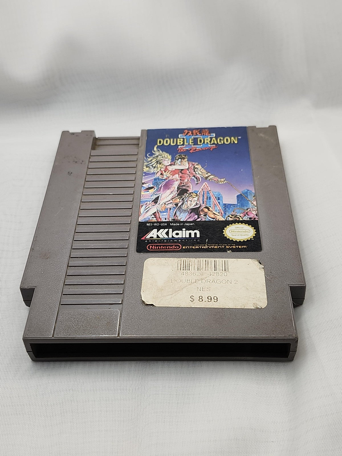 Double Dragon II The Revenge Nintendo NES Game Cart Manual Acclaim NTSC-U/C 1990