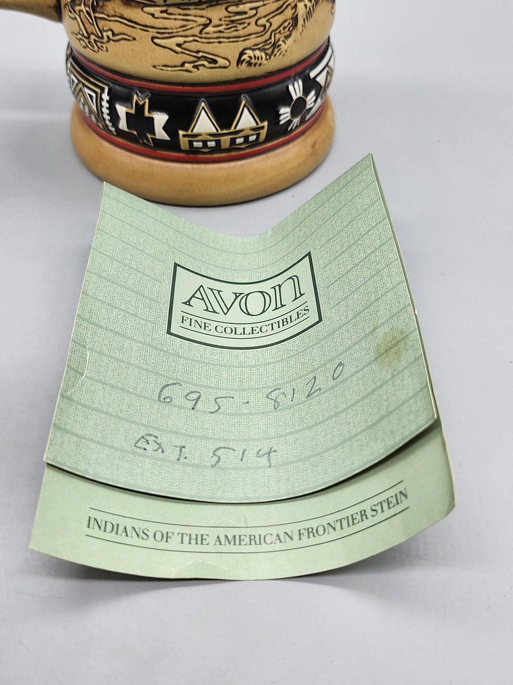Vintage Avon Indians Of The American Frontier Lidded Stein Ceramarte Brazil