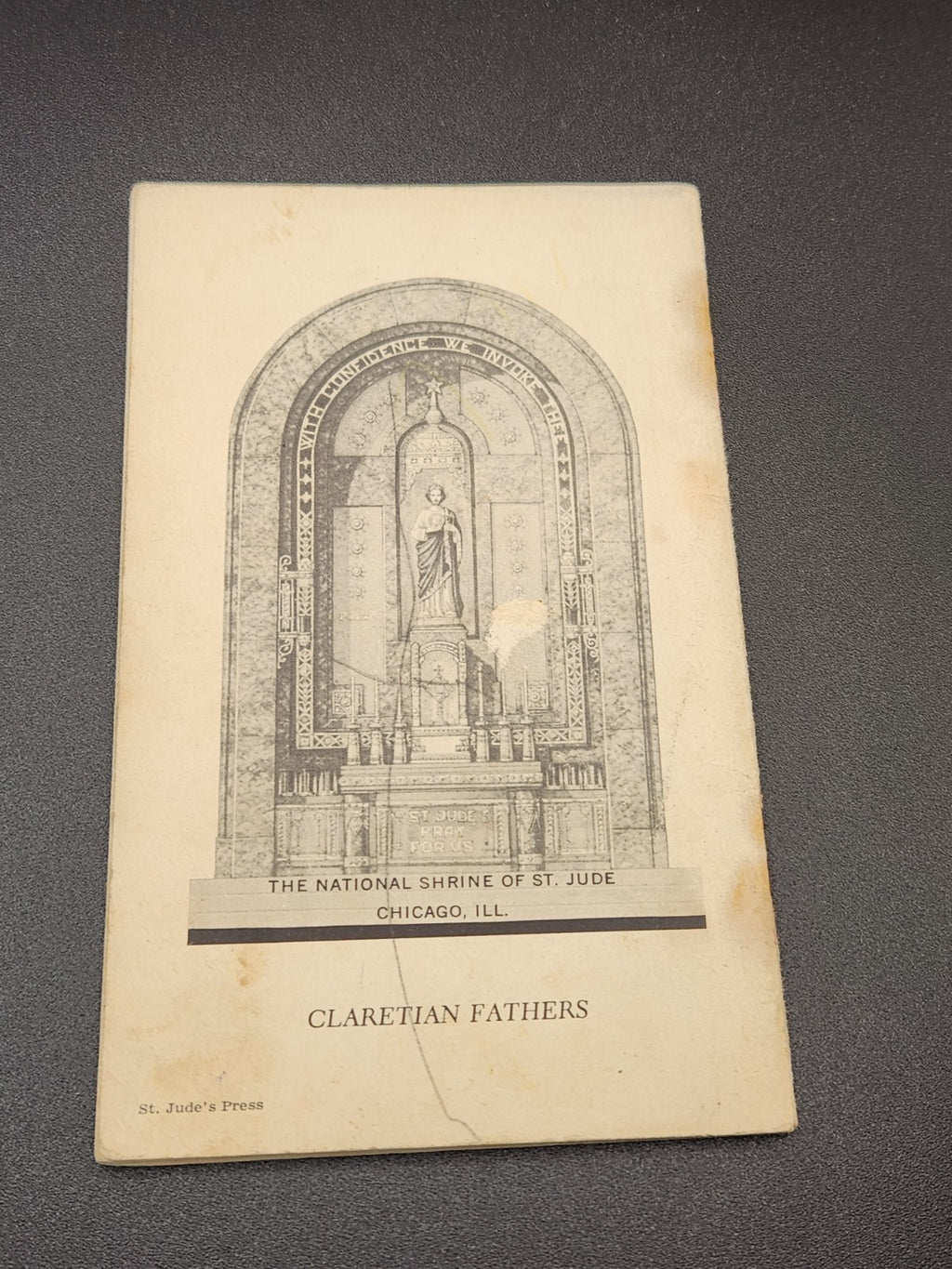 Vintage St. Jude Novena Prayer Book Catholic Devotional Claretian Fathers 1946